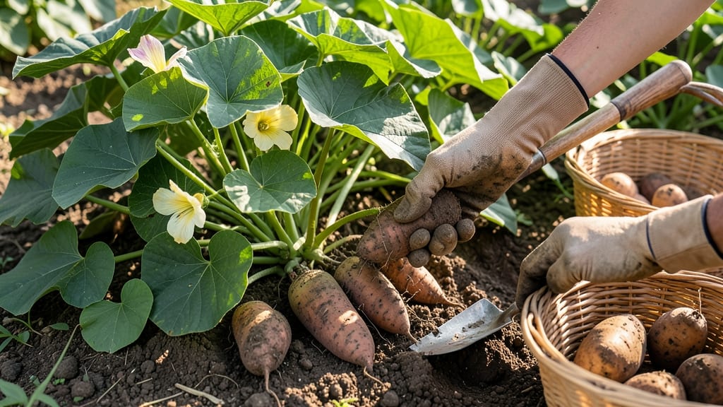 When to Pick Sweet Potatoes From the Garden: Leaf Color Shift & Soil Check