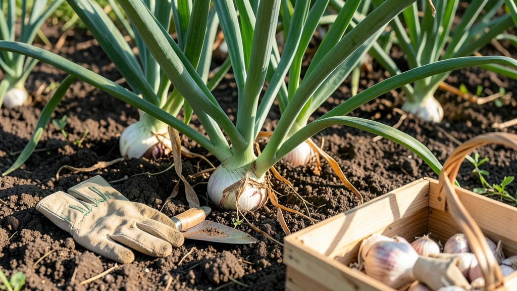 When to Pick Garlic from Garden: Scapes First, Bulbs When Leaves Brown 50%