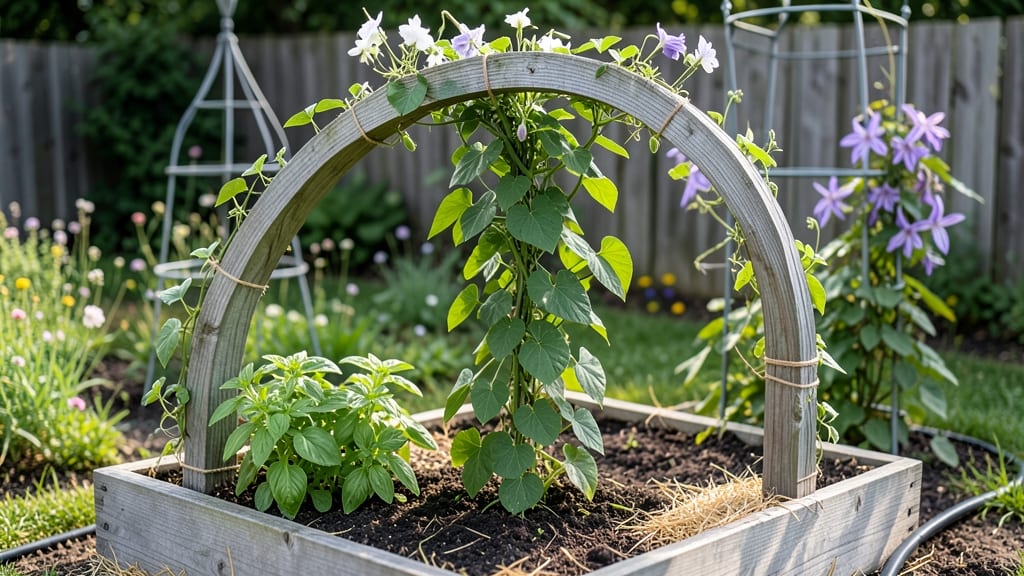 Garden Bed Trellis Ideas: 10 Space-Saving Structures for Climbing Plants
