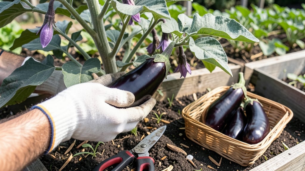 When to Pick Eggplant From Your Garden: Glossy Skin and Gentle Give for Perfect Ripeness